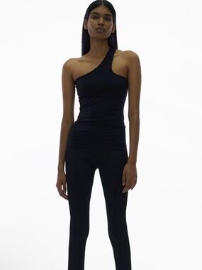 NWT- Helmut Lang Core Cutout Black Seamless Jersey Tank- Size XS/S